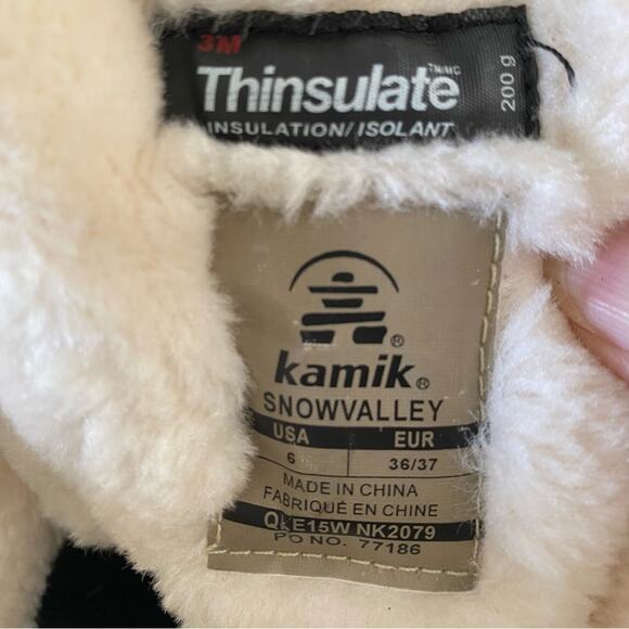 Kamik Snowvalley Waterproof Thinsulate Lined Snow Boots Size 6 Mid Calf Lace Up - Picture 8 of 14